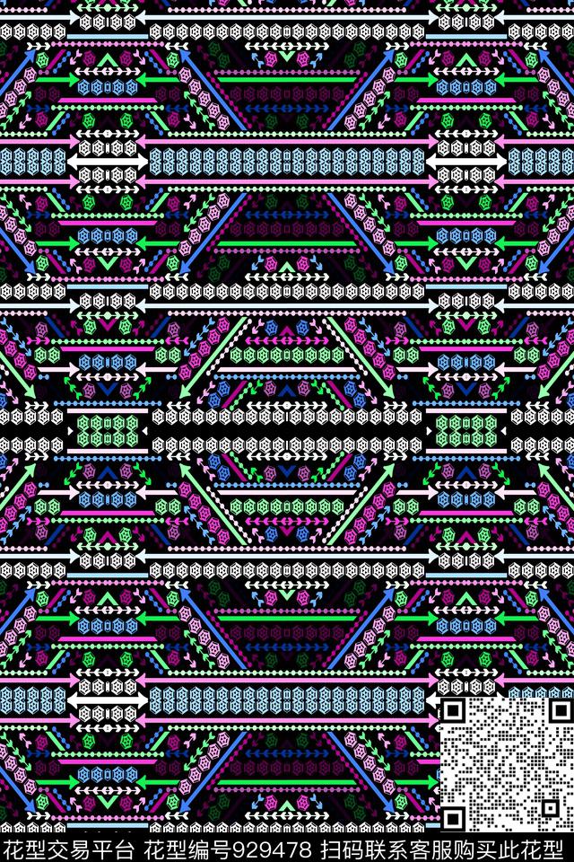 科技几何.jpg - 929478 - 科技条纹 条纹 现代科技 - 数码印花花型 － 女装花型设计 － 瓦栏