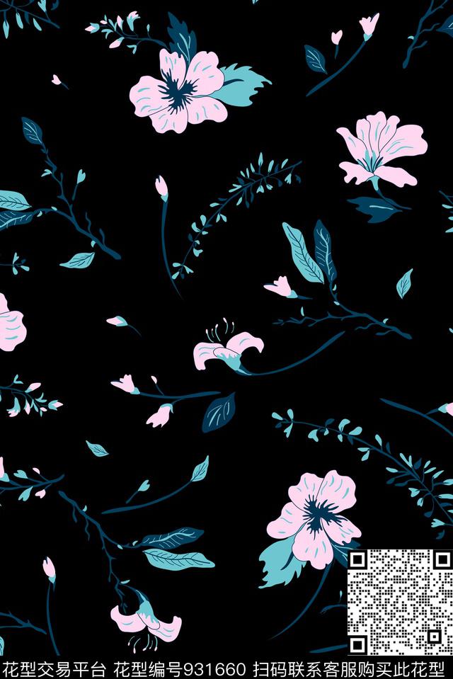花卉小碎花大牌风传统印花花型下载（图片编号: 931660） - 瓦栏（Walan）