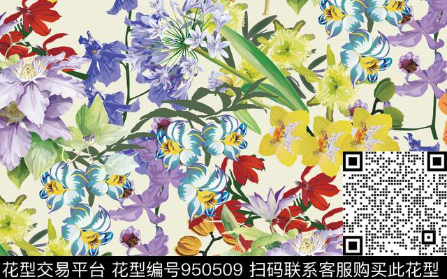 021.jpg - 950509 - 中国 数码花型 大花 - 数码印花花型 － 女装花型设计 － 瓦栏