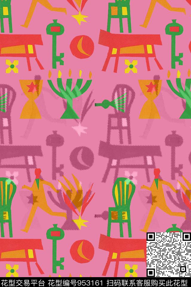 1017.jpg - 953161 - 手绘花卉 卡通 几何 - 数码印花花型 － 童装花型设计 － 瓦栏