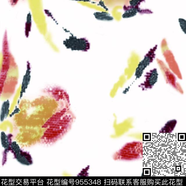 201710211526.jpg - 955348 - 数码花型 抽象 抽象花卉 - 传统印花花型 － 女装花型设计 － 瓦栏
