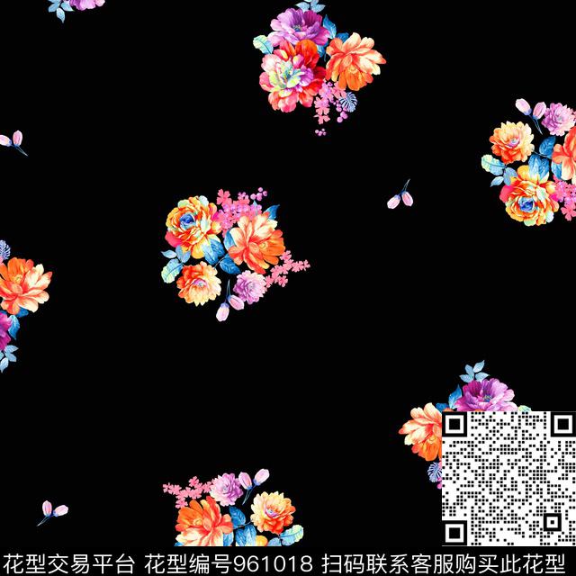 ZY171022.jpg - 961018 - 牡丹 花卉 玫瑰花 - 数码印花花型 － 女装花型设计 － 瓦栏