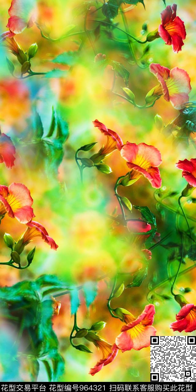 AC171101-1.jpg - 964321 - 花卉 3D立体 绿植树叶 - 数码印花花型 － 女装花型设计 － 瓦栏