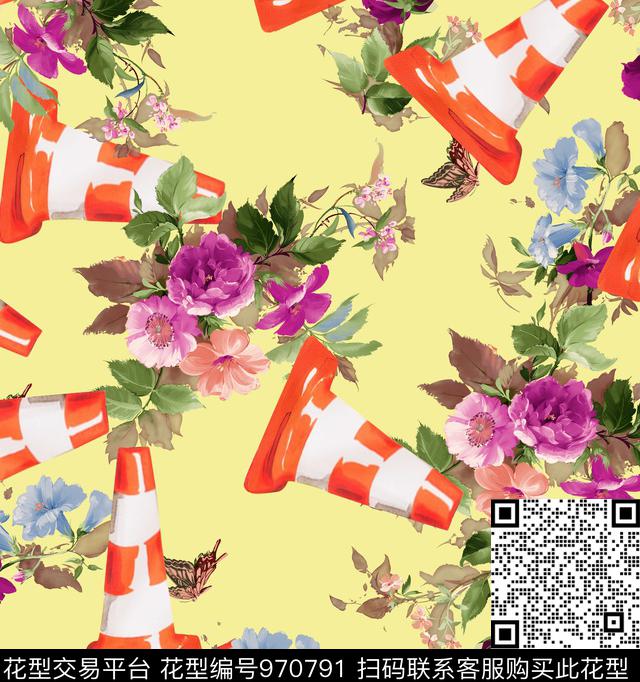 M1.jpg - 970791 - 花卉 几何花卉 大牌风 - 数码印花花型 － 女装花型设计 － 瓦栏