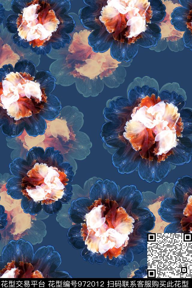 未标题-1.jpg - 972012 - 数码花型 小碎花 花卉 - 数码印花花型 － 女装花型设计 － 瓦栏