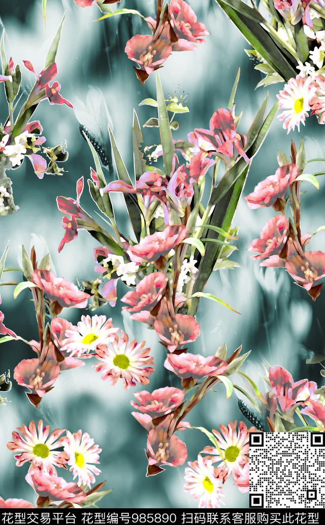 171218-1.jpg - 985890 - 数码花型 大花 花卉 - 数码印花花型 － 女装花型设计 － 瓦栏