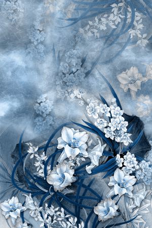 兰花印花花型图片