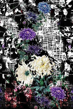菊花印花花型图片