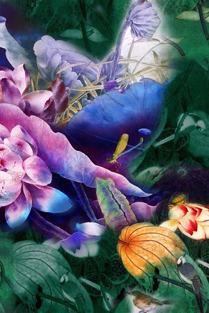 数码花型印花花型图片