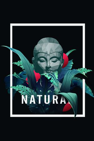胸前独幅印花花型图片