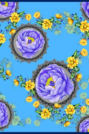 花卉印花花型图片