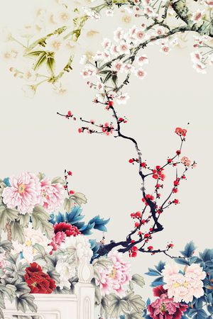 梅花印花花型图片
