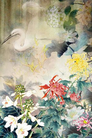 抽象印花花型图片