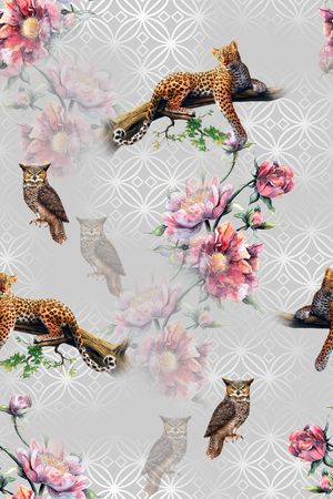 猫头鹰印花花型图片