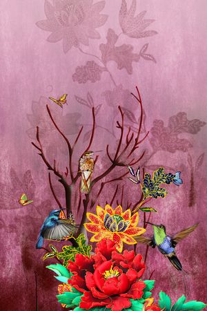鸟印花花型图片
