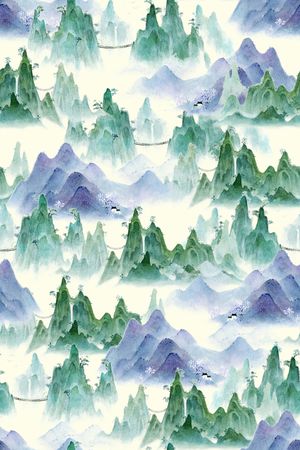 国画印花花型图片