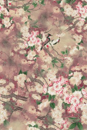 真丝印花花型图片