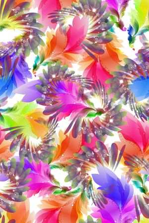 春夏花型印花花型图片
