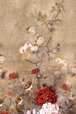 牡丹印花花型图片