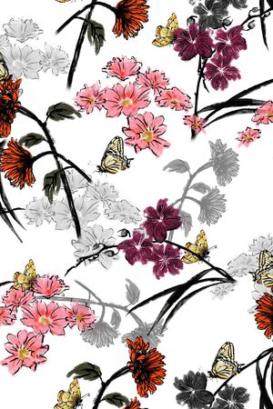 中国风印花花型图片