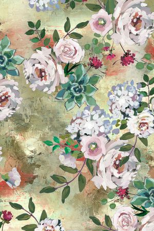 花卉印花花型图片
