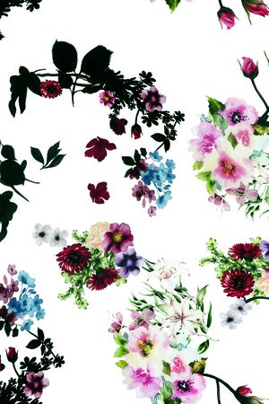 热带花型印花花型图片