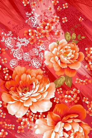 大花印花花型图片