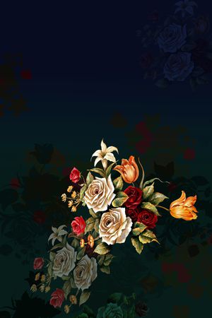 花卉印花花型图片