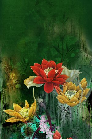中国风印花花型图片