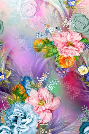 花卉印花花型图片