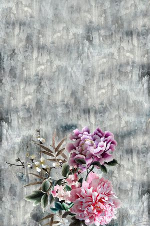 国画印花花型图片