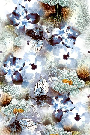 国画印花花型图片