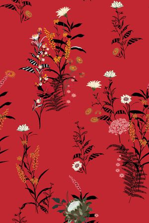 小碎花印花花型图片