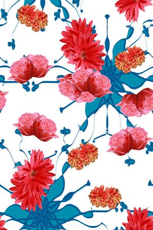 抽象印花花型图片