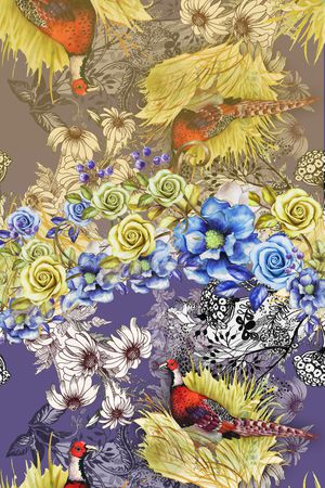 数码花型印花花型图片