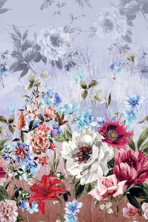春夏花型印花花型图片