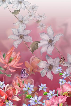 淑女印花花型图片