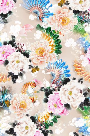 肌理印花花型图片