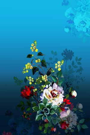 定位花印花花型图片