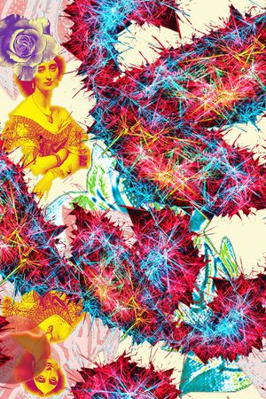 抽象印花花型图片