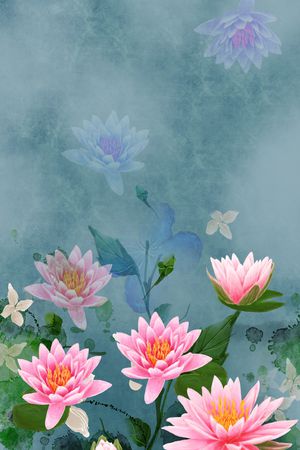 定位花印花花型图片
