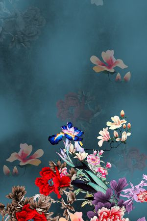 玉兰花印花花型图片