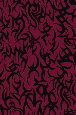 线条印花花型图片