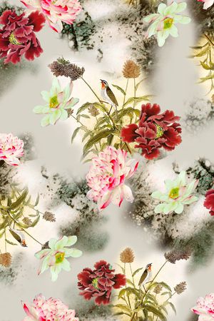 肌理印花花型图片