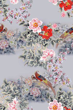 大牌风印花花型图片