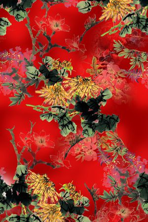 花卉印花花型图片