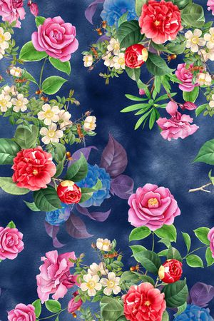 小碎花印花花型图片