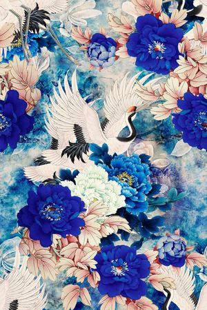 抽象花卉印花花型图片