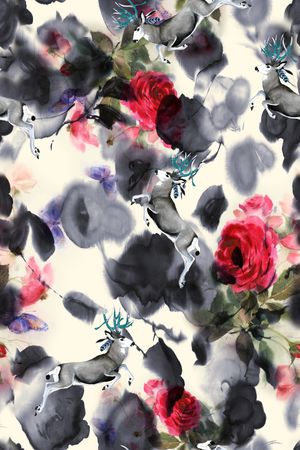 肌理印花花型图片