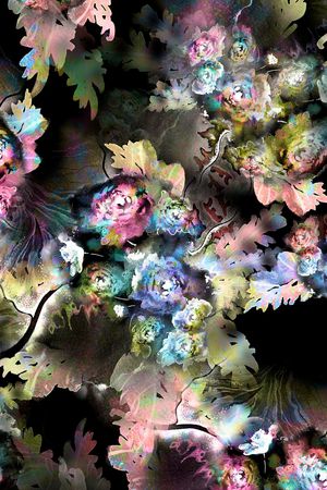抽象花卉印花花型图片